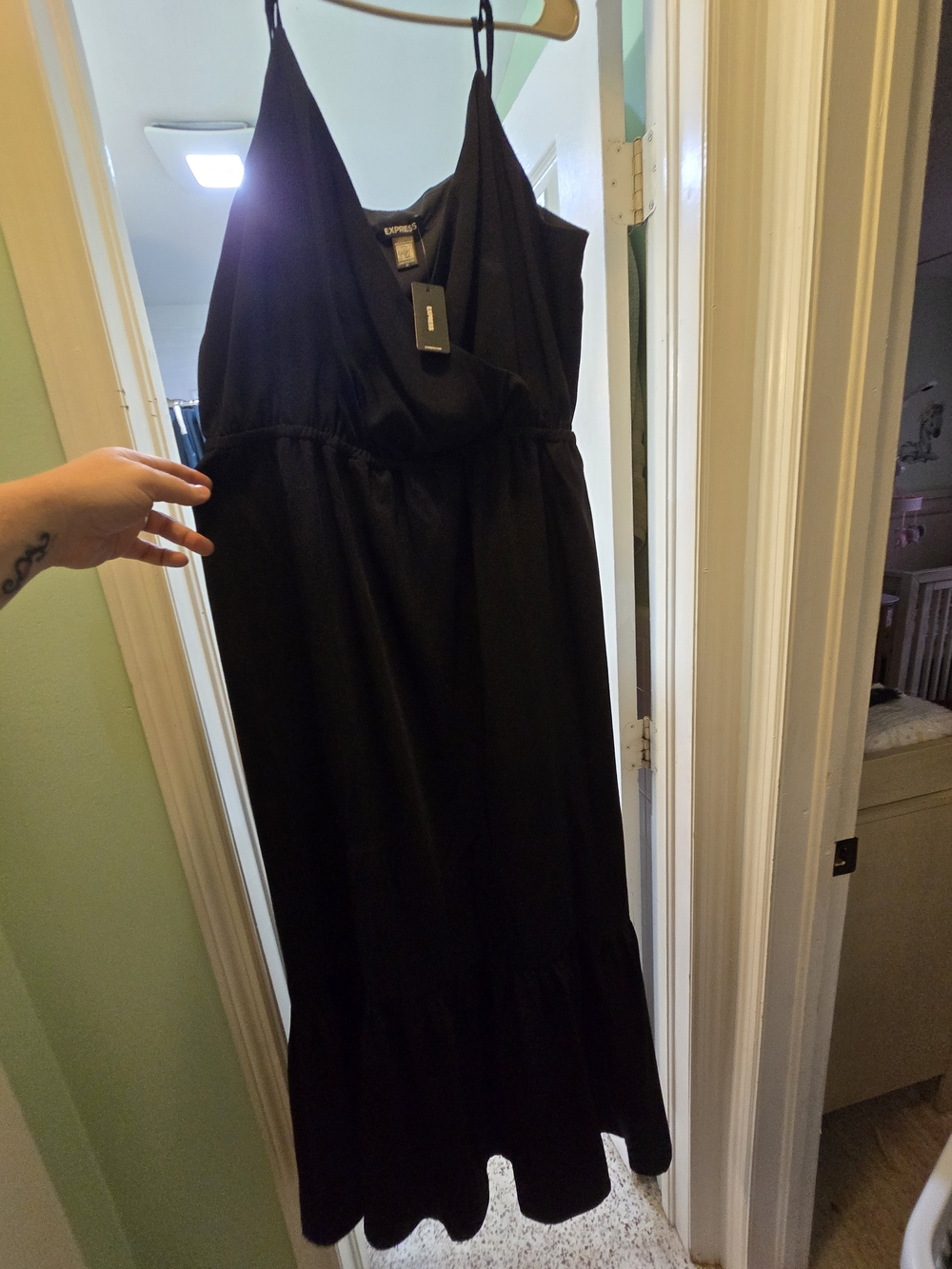 Express Black Spaghetti-Strap Jumpsuit